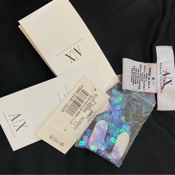 Y2 🧜‍♀️💜💚Armani Exchange sequin mini skirt NWT💚💜 - Picture 12 of 16